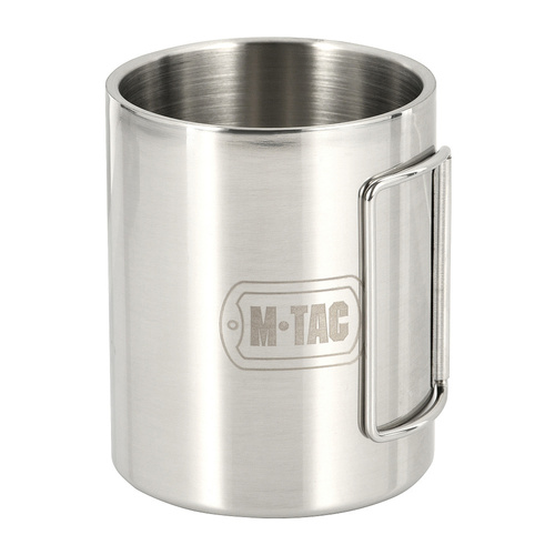 M-Tac - Termohrnek se skládací rukojetí - 450 ml - ocel - stříbrný - CL1C-M83