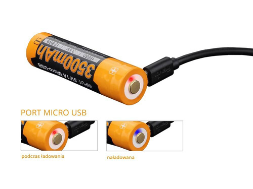 Fenix - 18650 3500mAh 3,6V Li-ion baterie - USB - ARB-L18-3500U