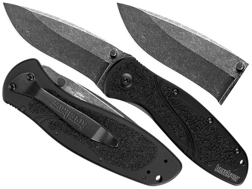 Kershaw - Taktický nůž Blur 1670BW - 14C28N - Black - 1670BW