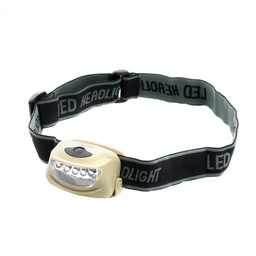 M-Tac - 4+1 LED svítilna s hlavou - Khaki - MTC-HL-022