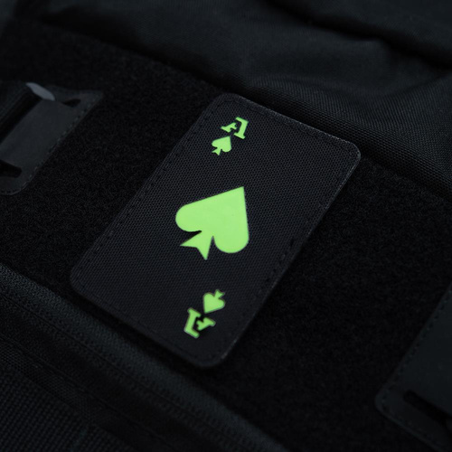 M-Tac - Nášivka s pikovým esem - Cordura 500D - černá / fluorescenční - 51109299