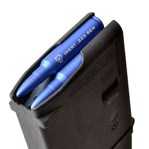 Strike Industries - Hliníková atrapa náboje 5,56x45mm NATO - 2 ks - SI-DR-AL-223-BLU