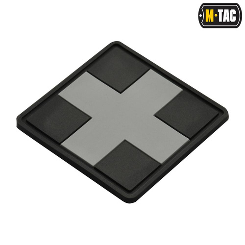 M-Tac - Medic Cross Square 3D PVC nášivka - černá / šedá - 51124211