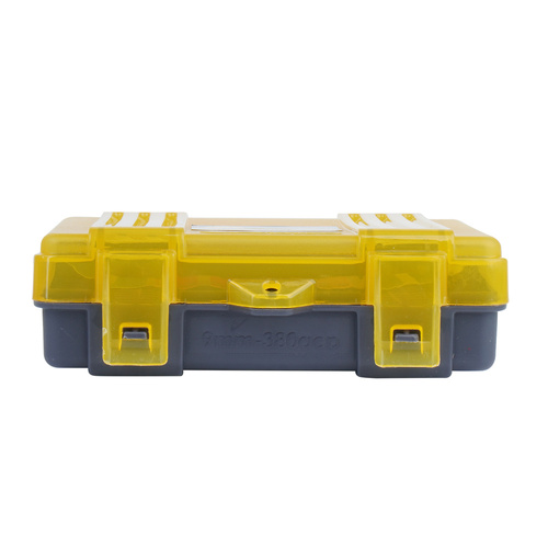Plano - Krabička na pistolové střelivo - ráže 9 mm / .38 - kapacita 100 rd - polymer - žlutá - 122400