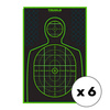 TruGlo - Samolepicí terč TruSee Handgun Target - 305 x 495 mm - Fluorescenční zelená - 6 kusů - TG-TG13A6