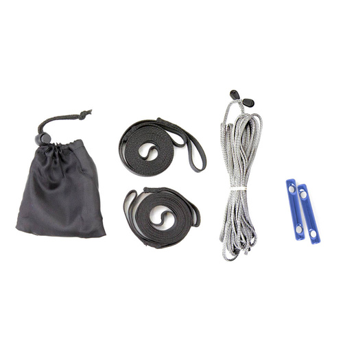 Lesovik - Ultralehká houpací síť SUL se závěsným systémem SMUK UL - černá