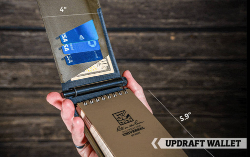 Rite in the Rain - Voděodolná peněženka Monsoon Updraft Wallet - Olive/Black - V935