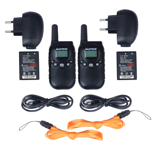 BaoFeng - Vysílačky PMR BF-T6 Panda - 0,5 W - černé - 2 ks.