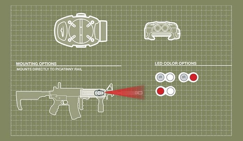 Princeton Tec - přepínací lišta - červená/bílá - TAN - SR-3-TAN