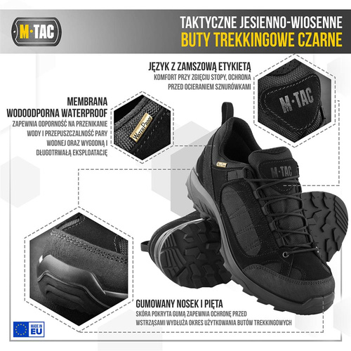 M-Tac - Podzimní / jarní taktická obuv - polyester - černá - 1JJ115 / 2WPLV