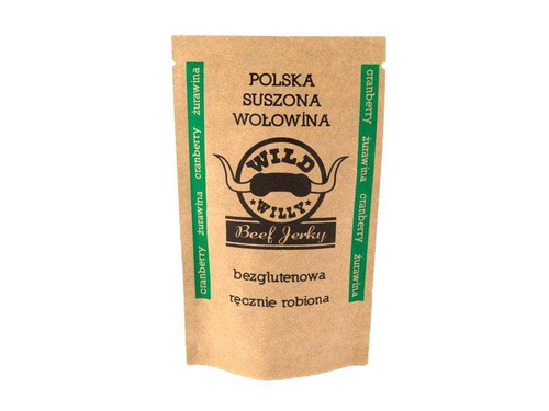 Wild Willy - Sušené hovězí sušené maso - brusinky - 30 g