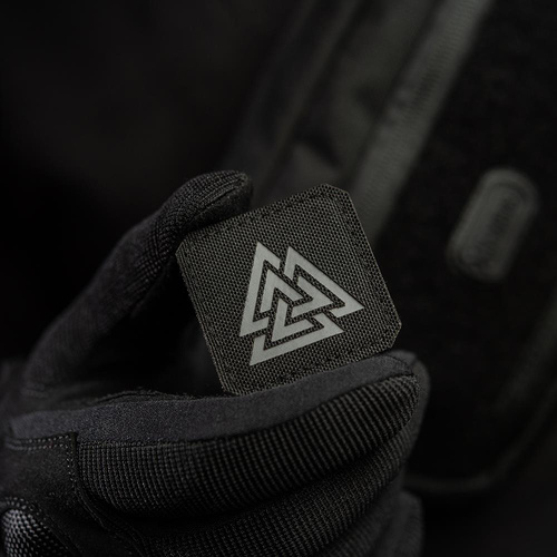 M-Tac - Laserem řezaná čtvercová nášivka Valknut - černá / šedá - 51162211