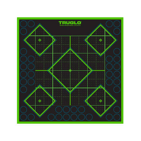 TruGlo - Samolepicí střelecké terče TruSee - 5 diamantů - 305 x 305 mm - fluorescenční zelená - 6 ks - TG-TG14A6