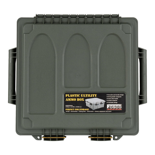 Fosco Industries - Utility Ammo Box Large - 28 l - Polymer - Zelená - 465205