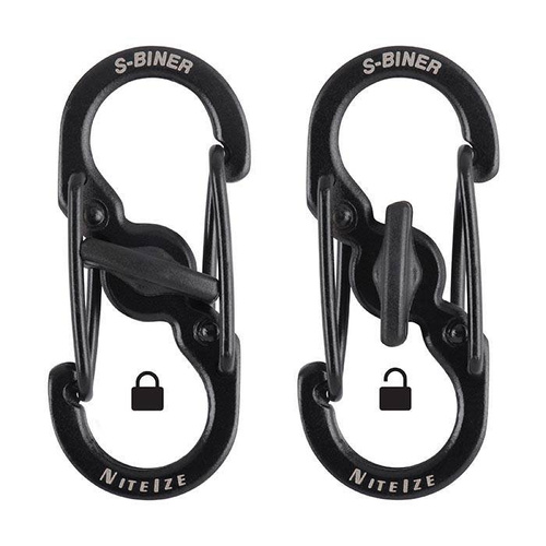 Nite Ize - S-Biner MicroLock - černý - 2 balení - LSBM-01-2R3