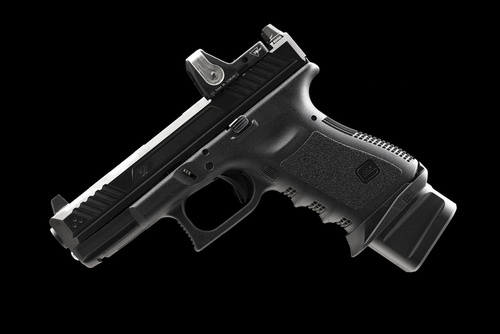 Strike Industries - Hliníková prodloužená deska zásobníku pro Glock 19 - 9 mm - černá - SI-EMP-AL-G19-BK 