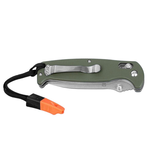 Ganzo - Zavírací nůž G7412 EDC s píšťalkou - G-Lock - zelený - G7412-GR-WS
