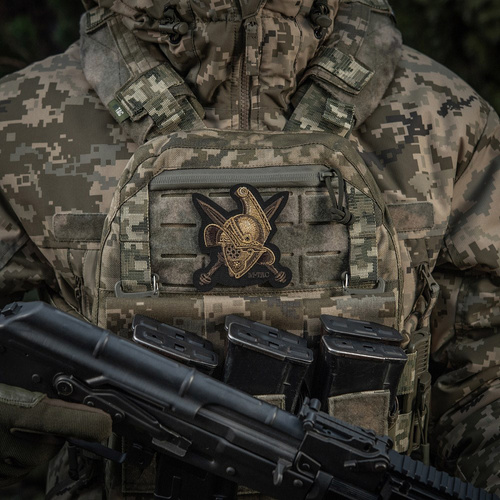 M-Tac - Nášivka na přilbu Gladiátor - výšivka - 500D Cordura - zlatá - 51374002