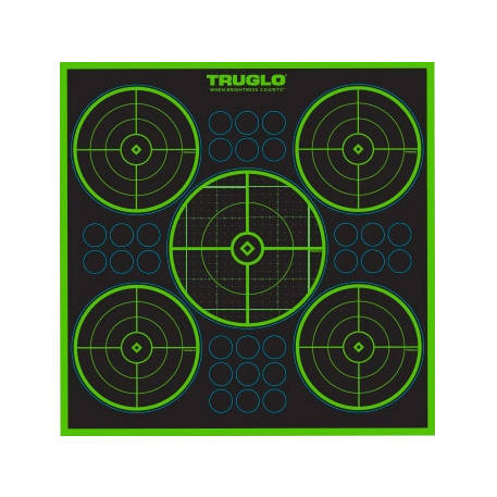 TruGlo - Samolepicí střelecké terče TruSee - 5 terčů - 305 x 305 mm - fluorescenční zelená - 6 ks - TG-TG13A6
