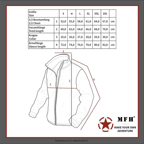 MFH - Mikina Thermal US Jacket Lining - Olivová - 03202B