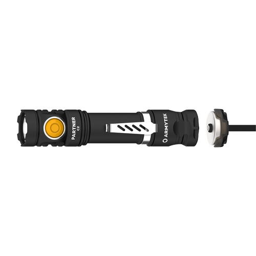 Armytek - LED svítilna Partner C2 - teplé světlo - 1020 lm - 18650 - černá - F07802W