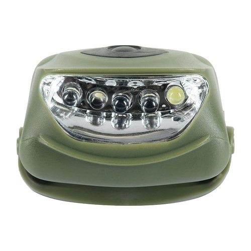 M-Tac - 4+1 LED svítilna s hlavou - 18 lumenů - olivová - MTC-HL-022-OD