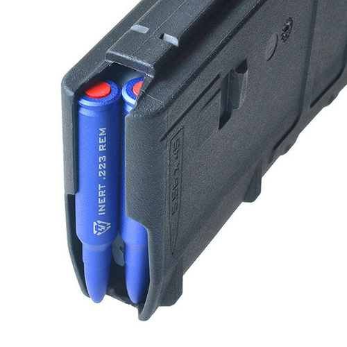 Strike Industries - Hliníková atrapa náboje 5,56x45mm NATO - 2 ks - SI-DR-AL-223-BLU