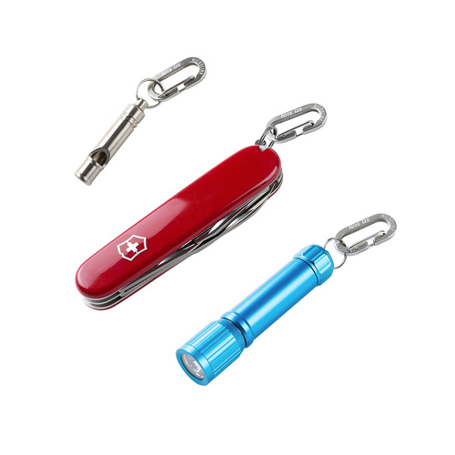 Nite Ize - MicroLink Carbiner - ocel - stříbrná - 4 ks - KL-11-4R3