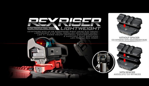 Strike Industries - R.EX Riser Mount - černý - SI-REX-RISER-BK