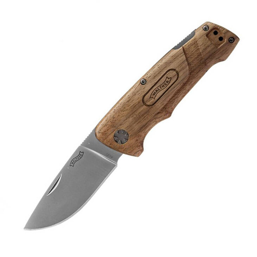 Walther - Zavírací nůž EDC BWK 2 - Zpětná pojistka - Dřevěná rukojeť - 5.0830