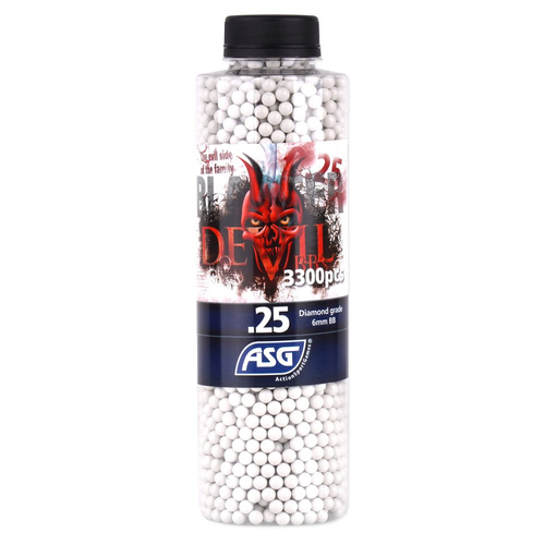 Blaster Devil - Airsoftové kuličky - 0,25 g - 3300 ks - bílé - 19411