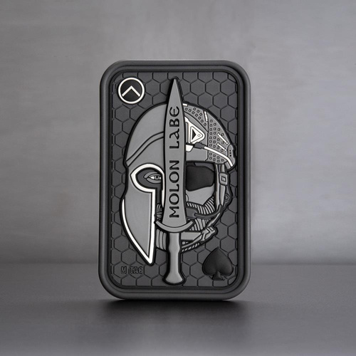 M-Tac - Morální nášivka - Molon Labe Ace 3D PVC - šedá - 51127011.