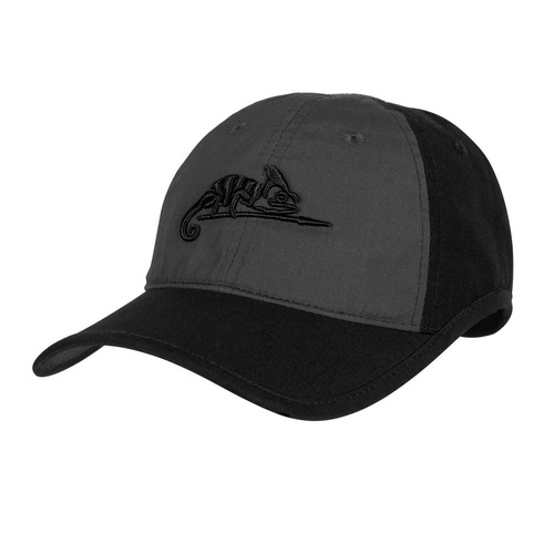 Helikon - Kšiltovka s logem - PolyCotton Ripstop - Black / Shadow Grey - CZ-LGC-PR-0135B