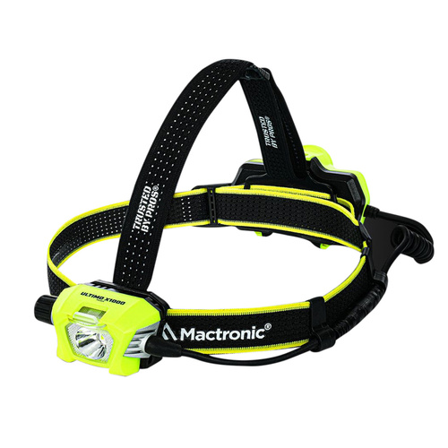 Mactronic - Čelová svítilna ULTIMO X1000 se zásobníkem - 1000 lm - Žlutá/Černá - PHL0012