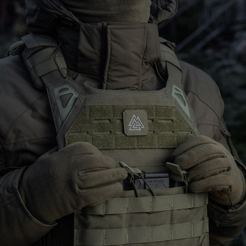 M-Tac - Laserem řezaná čtvercová nášivka Valknut - černá / zelená Ranger - 51162232