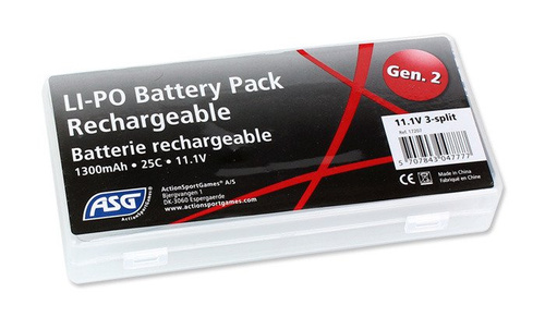 ASG - AEG baterie - LiPo - 11,1V - 1300 mAh - 25C - [1+1+1] - 17207