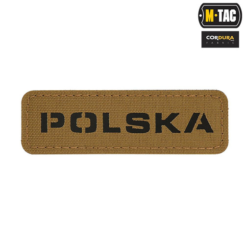 M-Tac - nášivka Polsko 25х80 - laserem řezaná - černá / kojot - 51004105