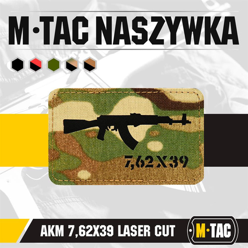 M-Tac - Laserem řezaná nášivka AKM 7.62x39 - Multicam/černá - 51110802