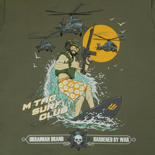 M-Tac - Tričko Surf Club - Light Olive - 80062038