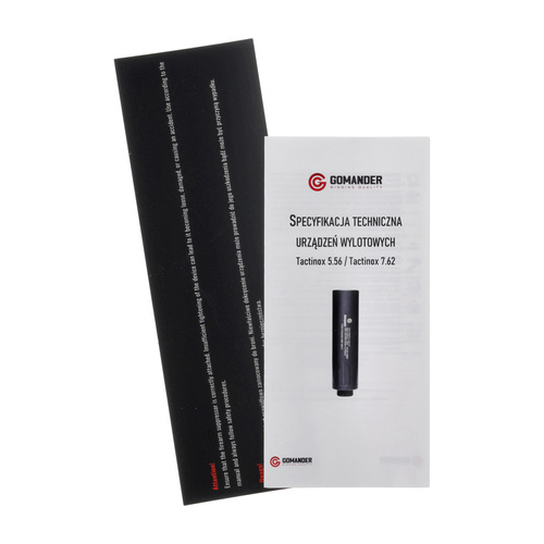 Gomander - Tlumič hluku Tactinox DT - 7,62 mm - 5/8x24 UNEF-B - černý - TB0.8438