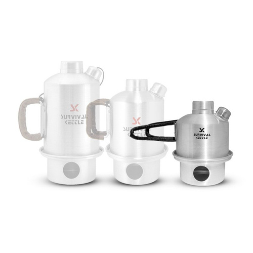 Rychlovarná konvice Survival - Stříbrná mini ocelová turistická konvice - 0,3 l