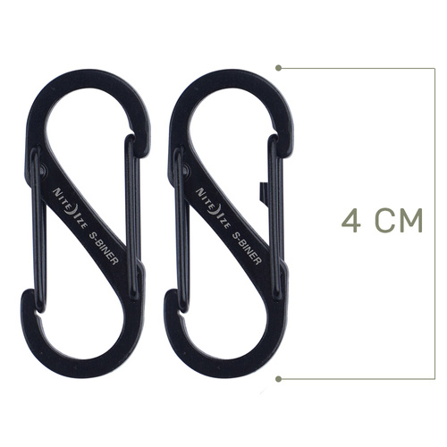 Nite Ize - S-Biner #1 - černý - 2 balení - SB1-2PK-01