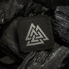 M-Tac - Laserem řezaná čtvercová nášivka Valknut - černá / šedá - 51162211