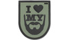 101 Inc. - 3D náplast - I Love My Beard - zelená