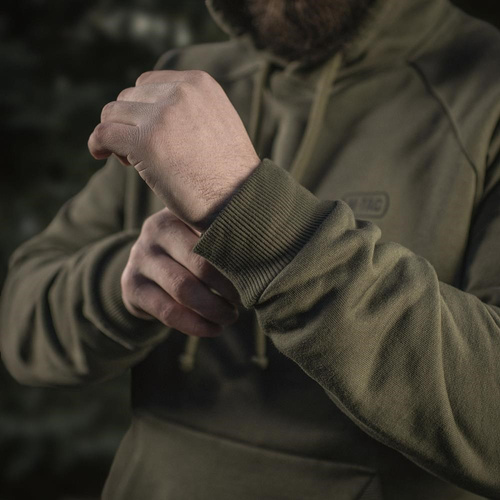 M-Tac - Bavlněná taktická mikina s kapucí Raglan Hard - Dark Olive - 51388048