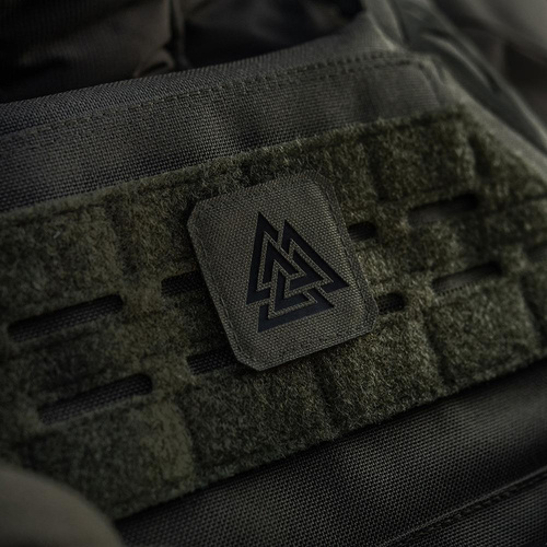 M-Tac - Laserem řezaná čtvercová nášivka Valknut - černá / zelená Ranger - 51162232
