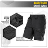 M-Tac - Taktické šortky Aggressor - Polycotton - Rip-Stop - Black - 20018002