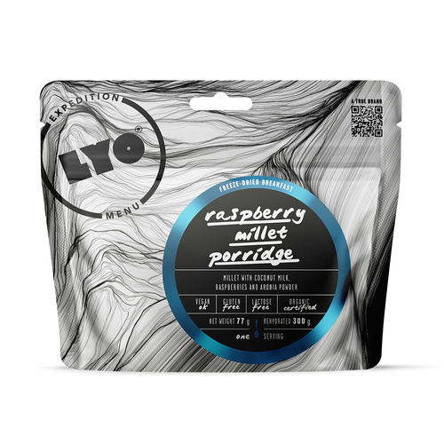 LyoFood - Lyo Expedition - Eko malinová kaše s prosem - 300 g - 16229