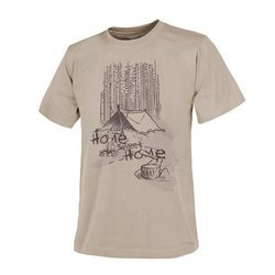 Helikon - Tričko Home Sweet Home - Bavlna - Khaki - TS-HSH-CO-13