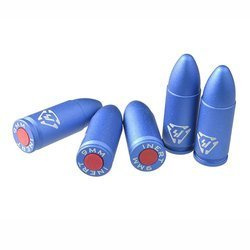 Strike Industries - Hliníková atrapa náboje 9x19mm Para - 5 ks - SI-DR-AL-9MM-BLU